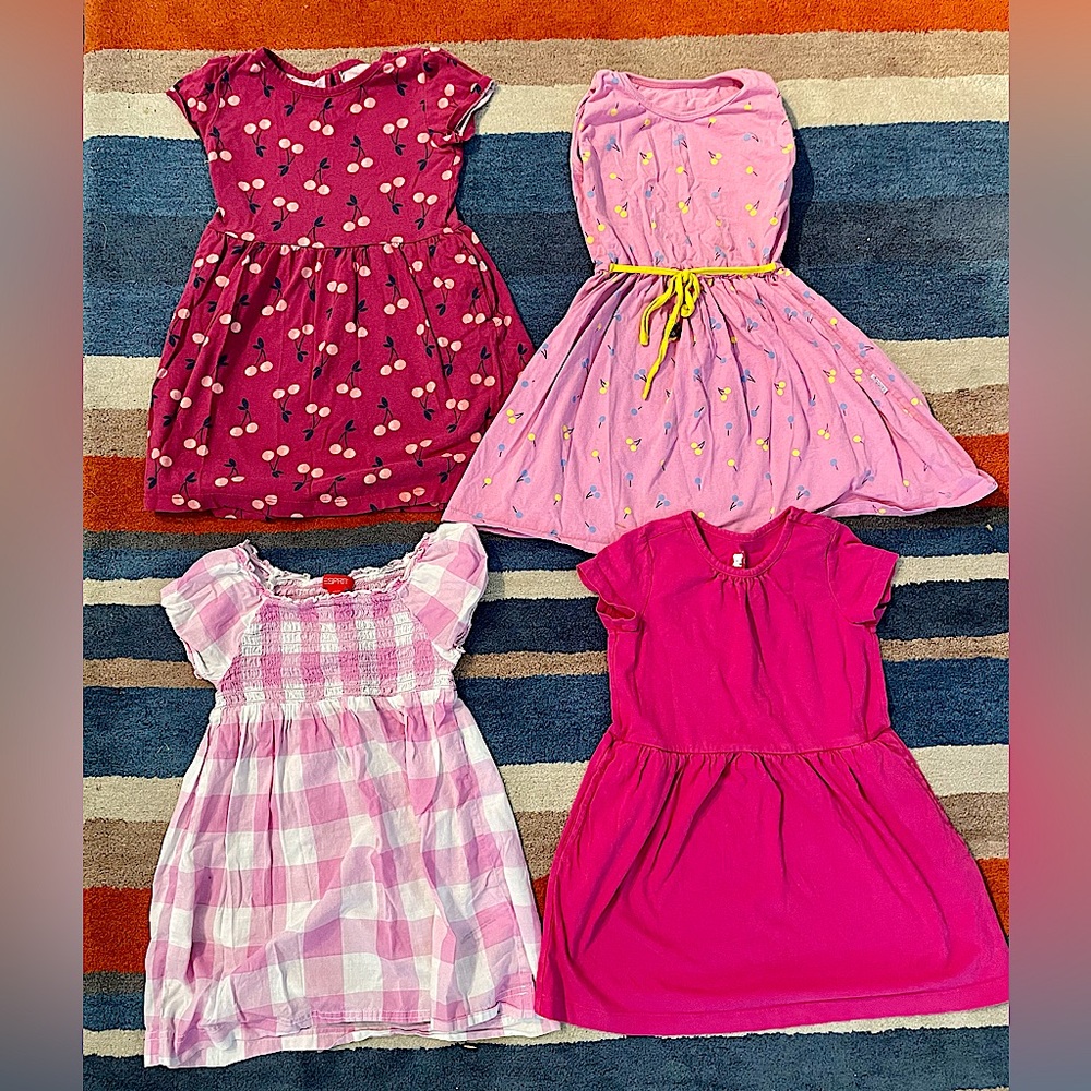Bundle of 4 Cherry Bomb 🍒 Girls Dresses 4-5T